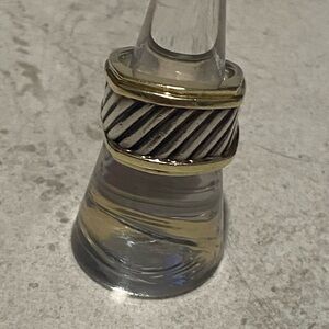 David Yurman 14k Yellow Gold And Sterling Silver Cigar Band Ring